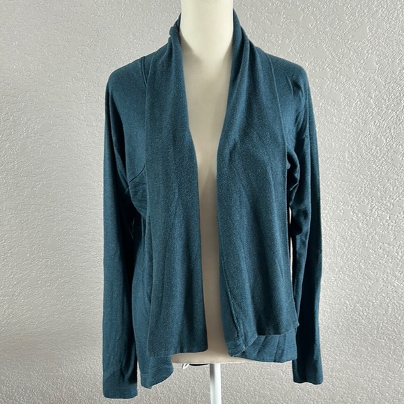 Athleta | Nirvana Wear Two Ways Wrap in Dark Vista Teal Heather (EUC) - Picture 1 of 4